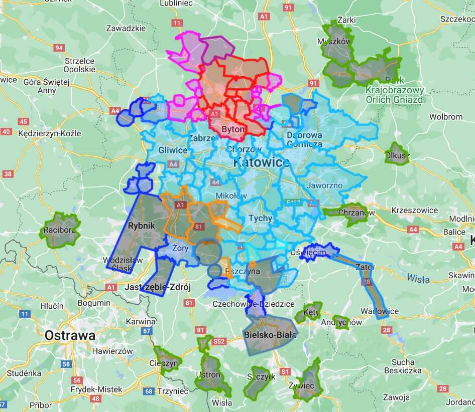 Gdzie dowozimy - catering dietetyczny Śląsk - Fitpapu